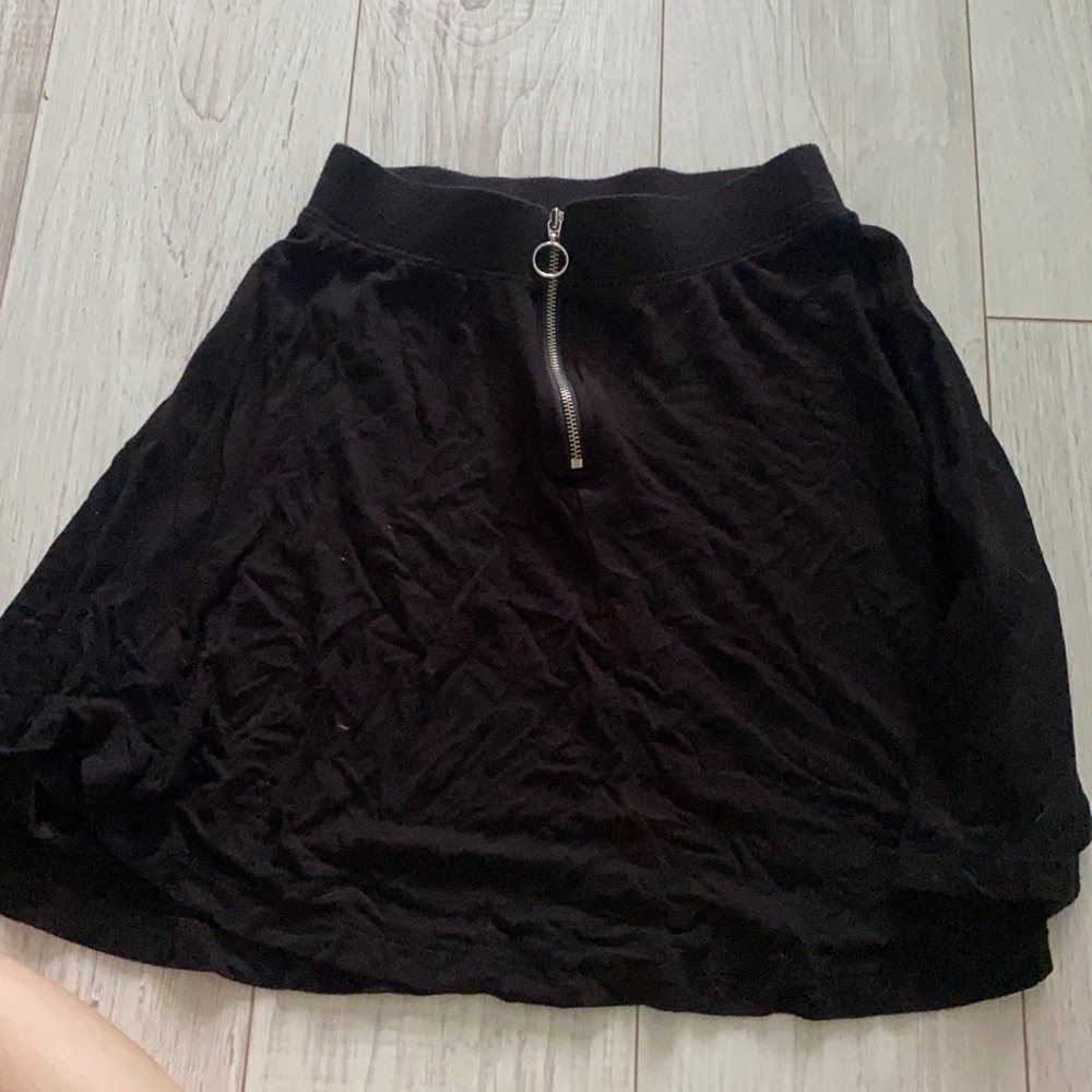 Black soft skirt